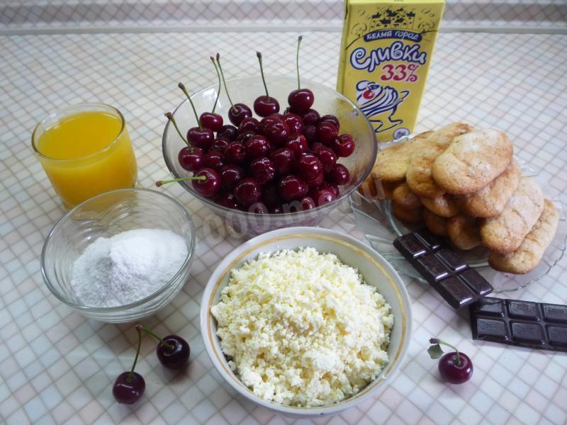 Шаг 1 приготовления Вишня со сливками