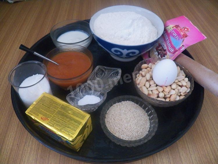 Шаг 1 приготовления Гата с арахисом и кунжутом