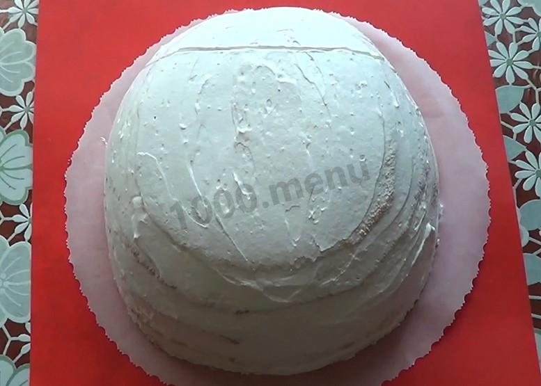 Шаг 1 приготовления Торт Божья Коровка