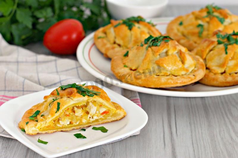 Шаг 15 приготовления Пирожки с курицей и картошкой в духовке