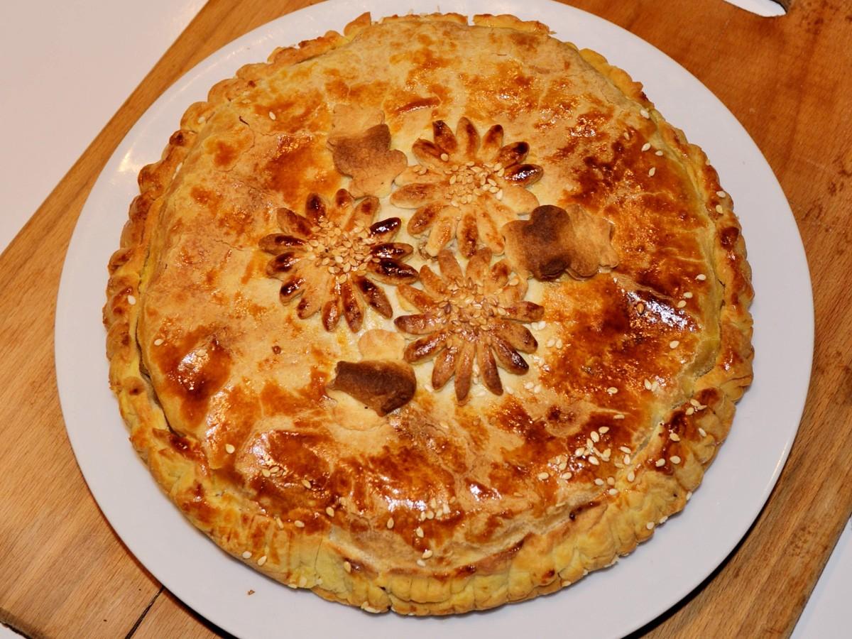 Обложка рецепта Курник на кефире и маргарине