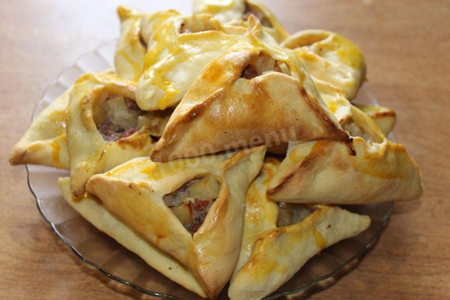 Обложка рецепта Эчпочмак треугольники с курицей и картошкой