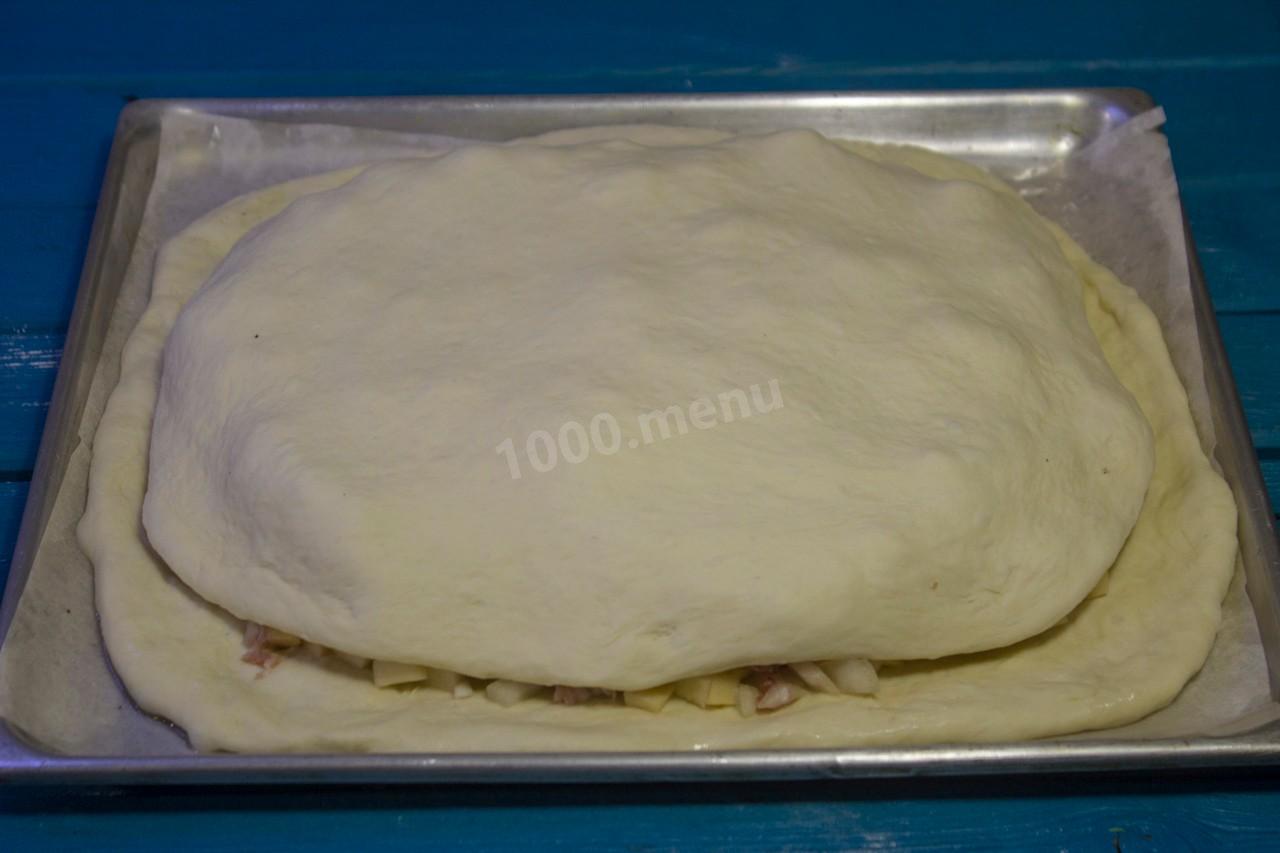 Шаг 14 приготовления Пирог с фаршем и картофелем