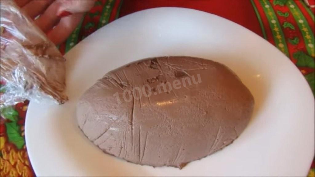 Шаг 6 приготовления Шоколадно-сметанный десерт с желатином