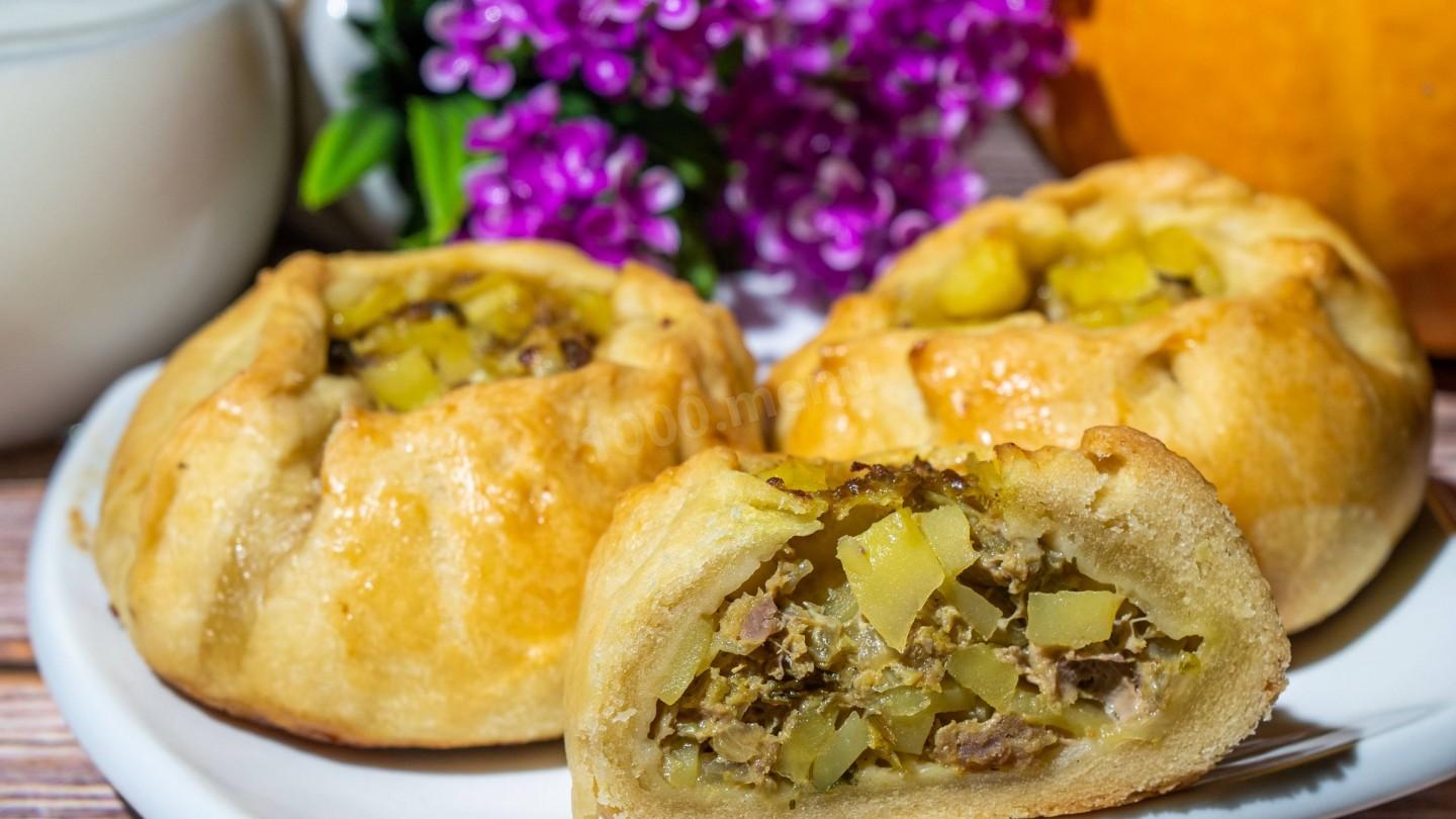Шаг 17 приготовления Пирожки с фаршем и картошкой в духовке