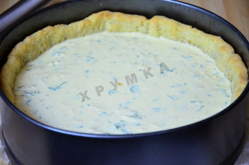 Шаг 15 приготовления Киш французский луковый пирог