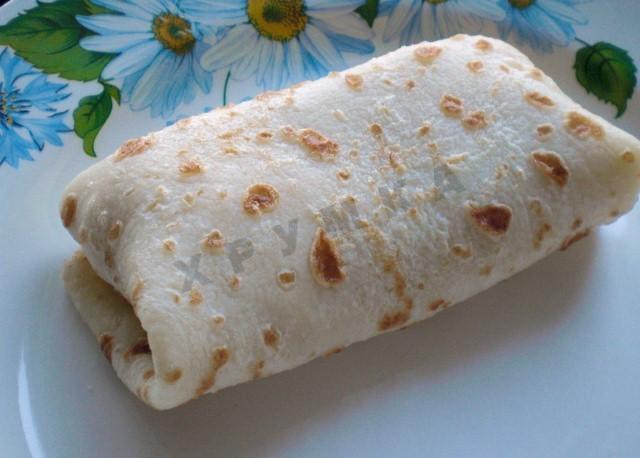 Шаг 10 приготовления Блины с курицей и сыром