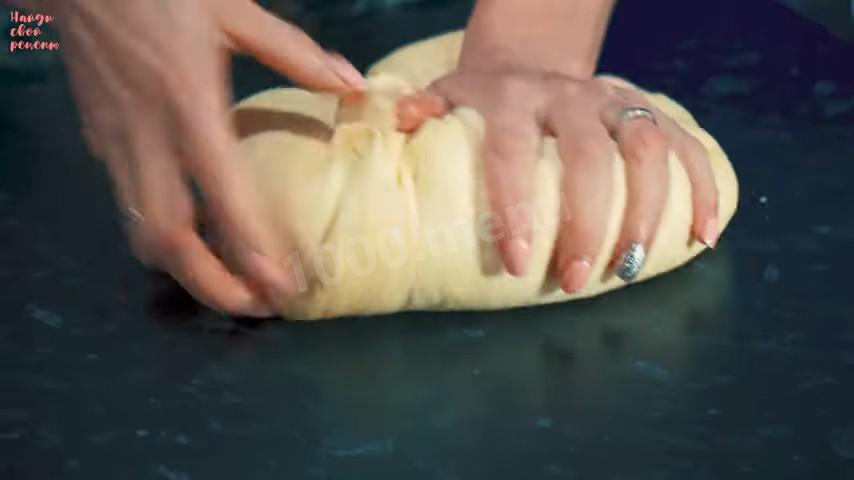 Шаг 18 приготовления Пирожки с картошкой капустой и сосиской
