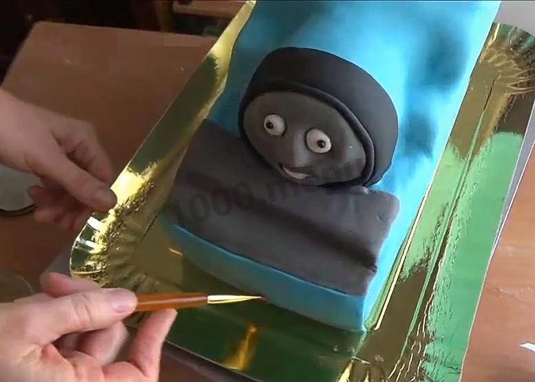 Шаг 27 приготовления Торт Паровозик Томас