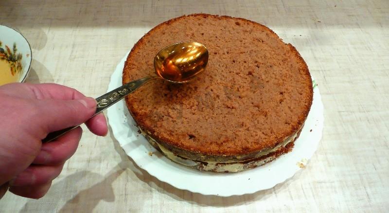 Шаг 19 приготовления Торт Вулкан йогуртовый