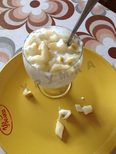 Шаг 4 приготовления Груша в мацони