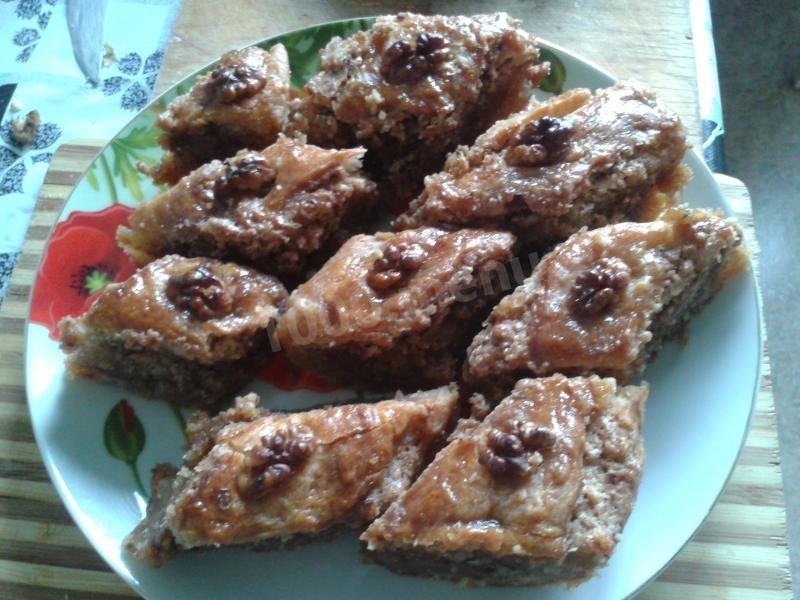 Шаг 9 приготовления Пахлава с орехами