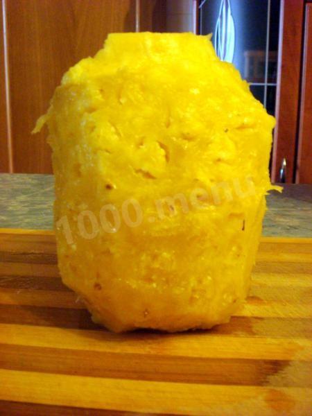 Шаг 2 приготовления Цветы из ананаса
