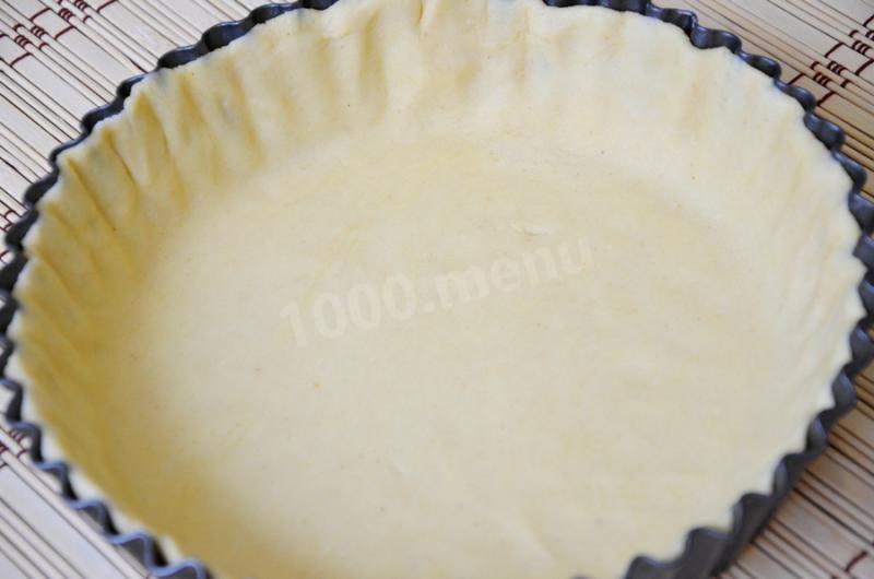 Шаг 8 приготовления Французский пирог киш с курицей и грибами