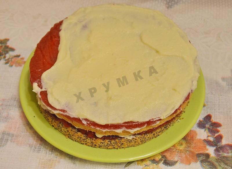 Шаг 25 приготовления Торт Клубничный поцелуй