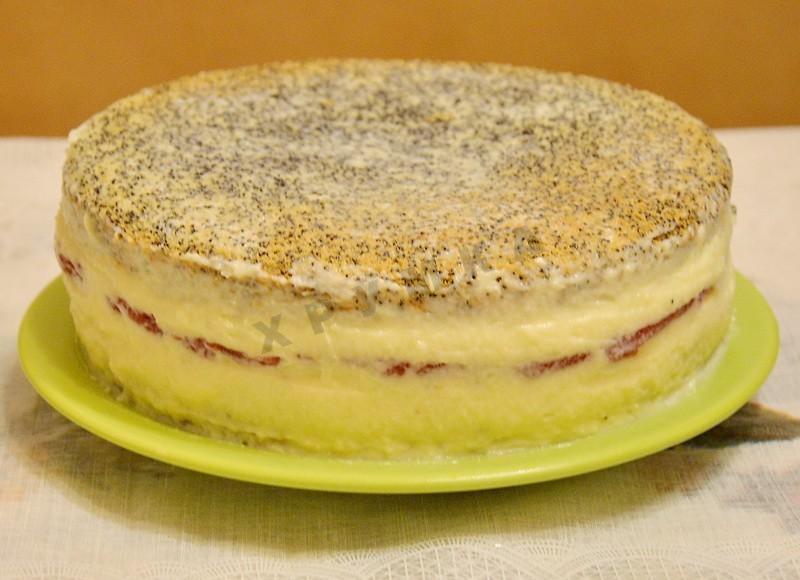Шаг 26 приготовления Торт Клубничный поцелуй