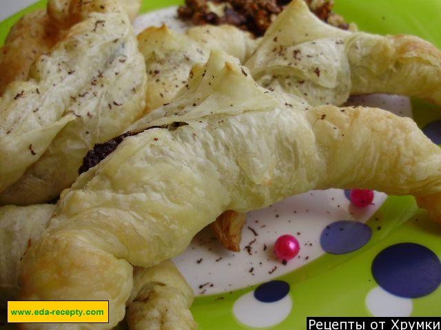 Шаг 10 приготовления Постные рогалики из слоеного теста