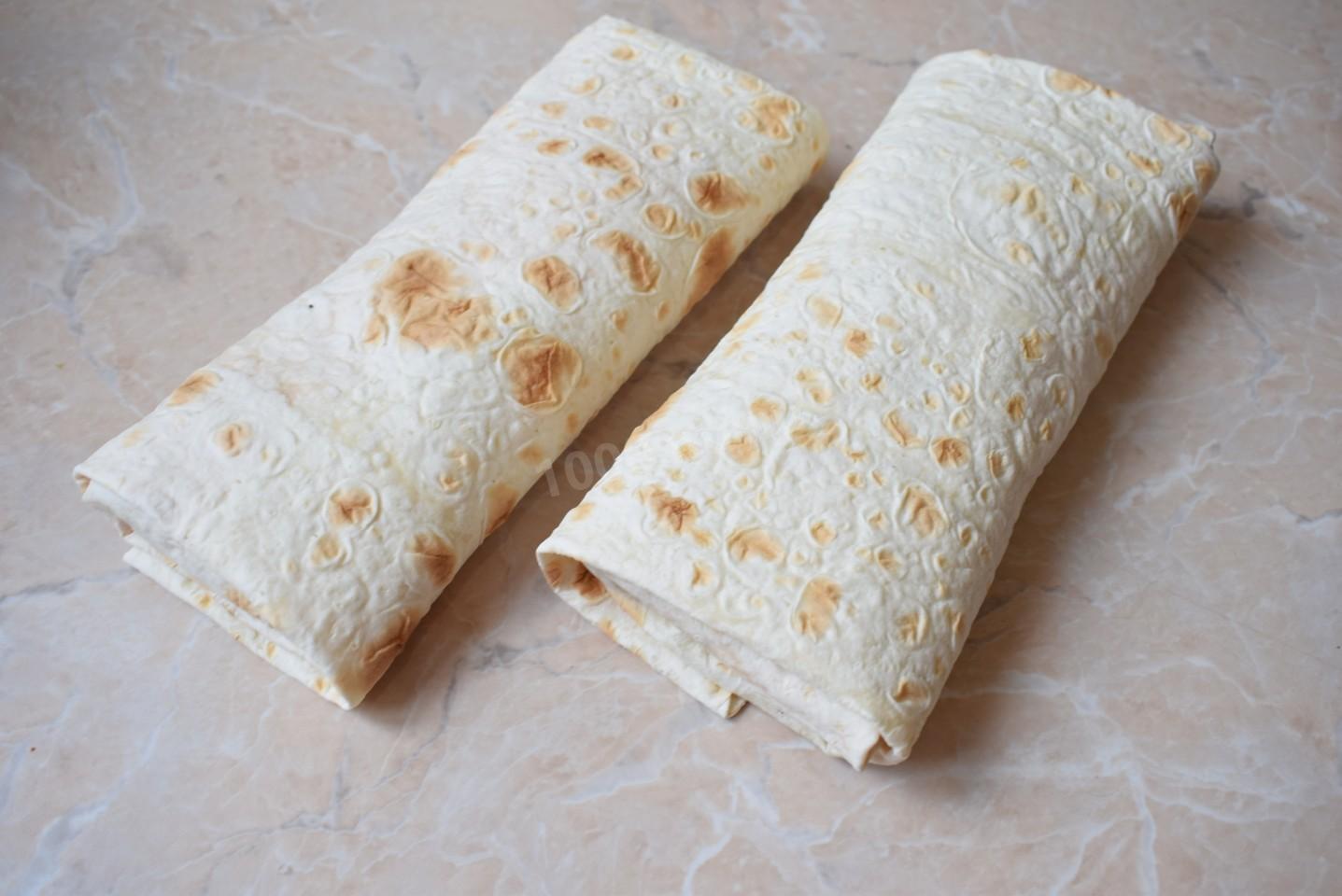 Шаг 7 приготовления Классическая шаурма с курицей