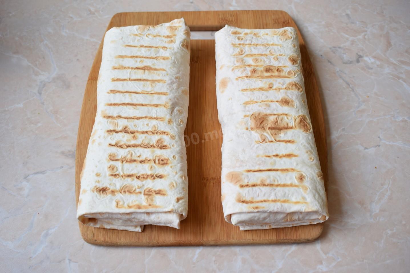 Шаг 9 приготовления Классическая шаурма с курицей