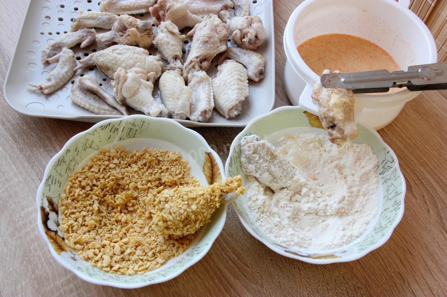 Шаг 5 приготовления Острые крылышки KFC