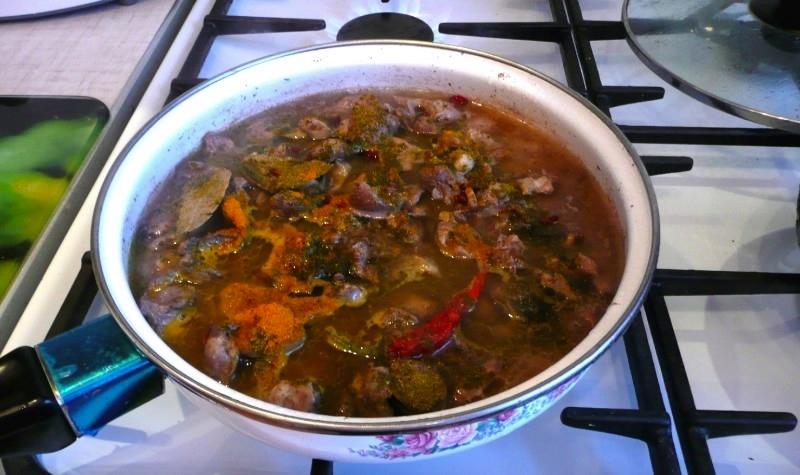 Шаг 11 приготовления Кучмачи по-грузински