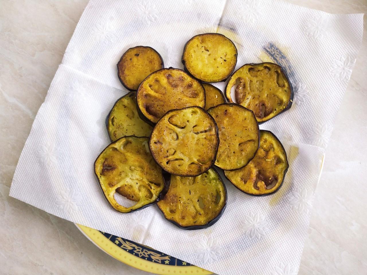 Шаг 7 приготовления Баклажаны с грецкими орехами и чесноком