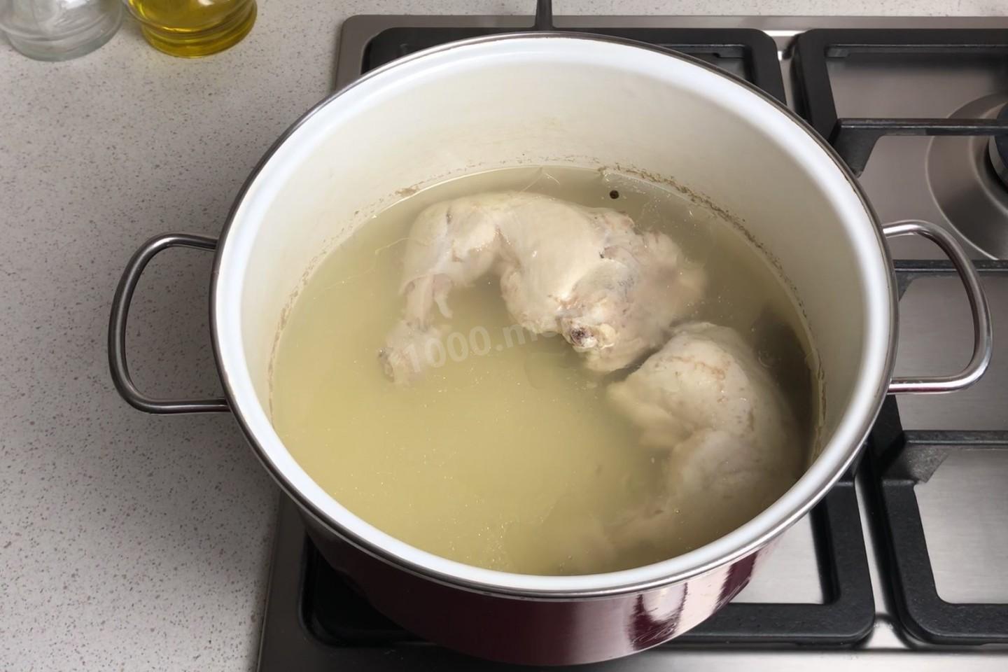 Шаг 4 приготовления Домашняя вареная колбаса из курицы с желатином
