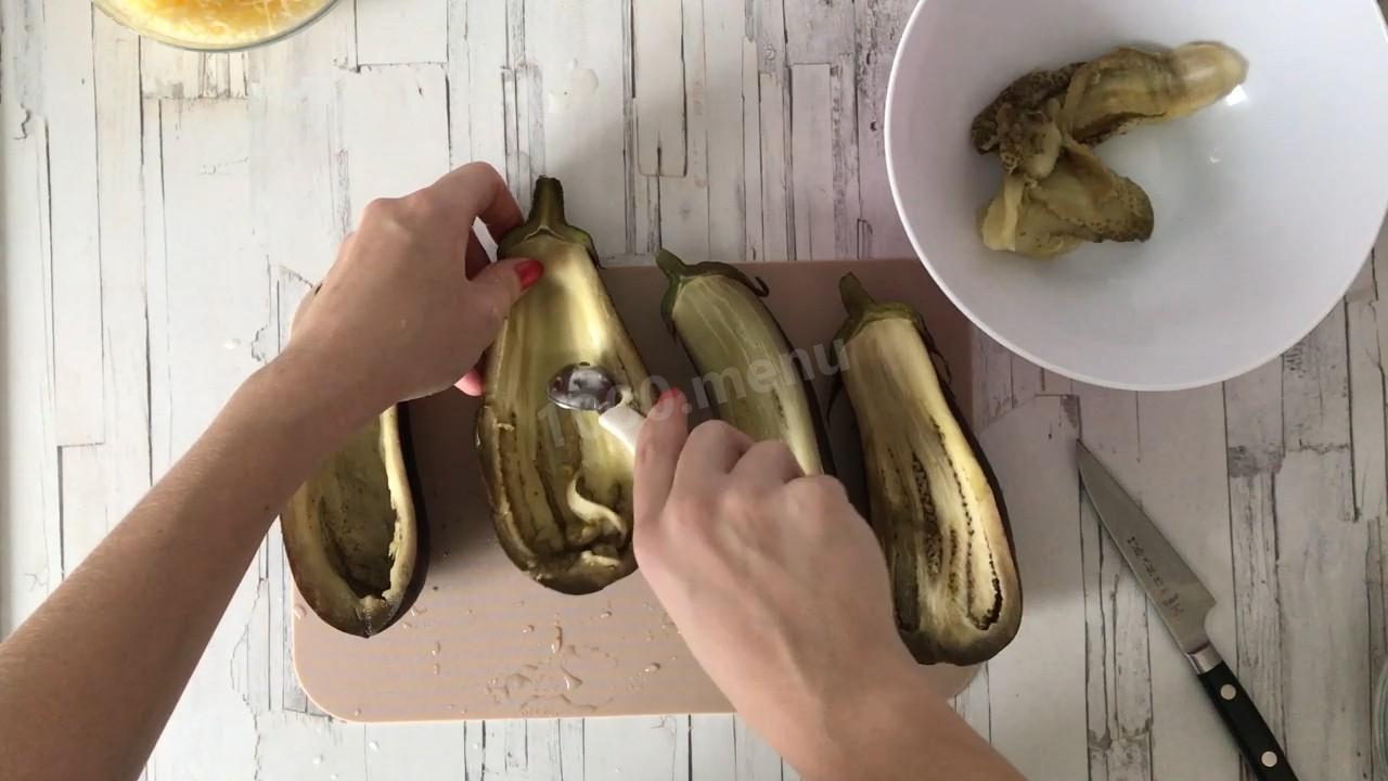 Шаг 7 приготовления ПП Баклажаны с творогом и сыром в духовке