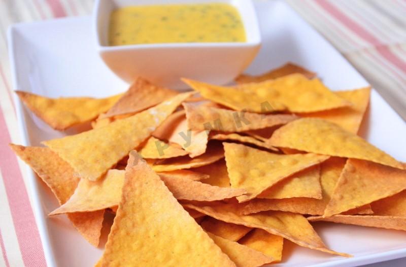 Шаг 8 приготовления Чипсы Начос кукурузные