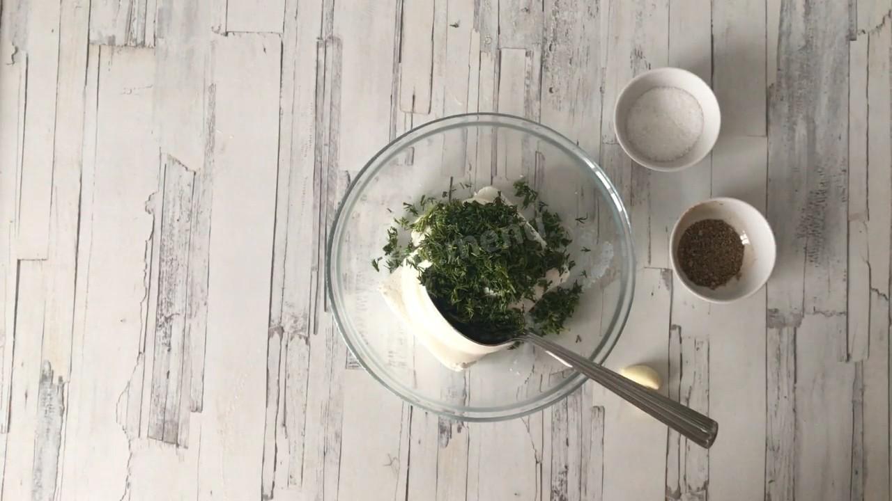 Шаг 3 приготовления Лаваш с творогом и зеленью быстро и вкусно