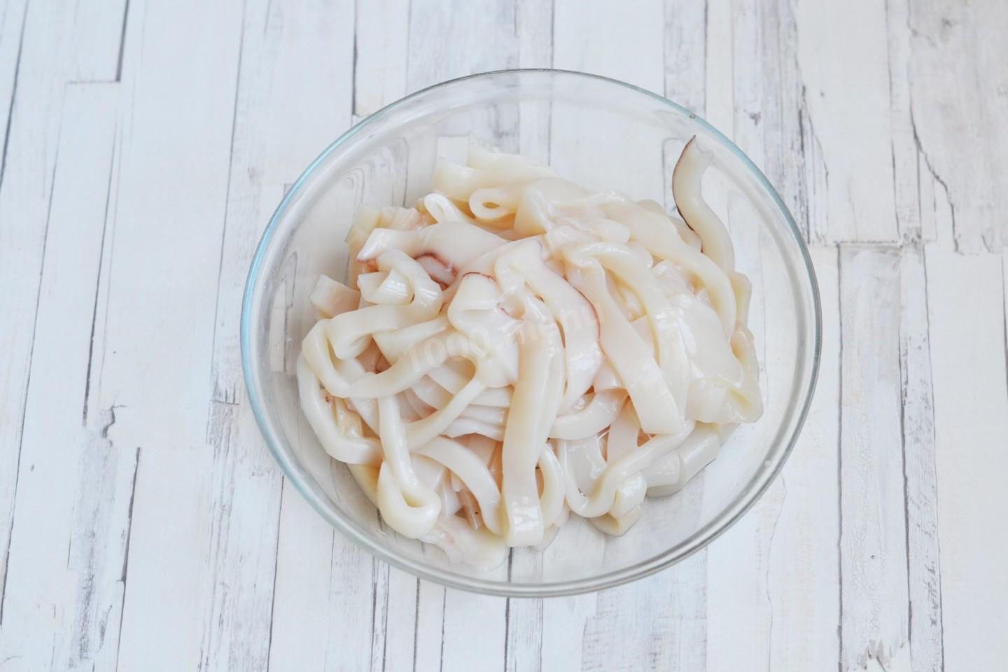 Шаг 8 приготовления Маринованные кальмары