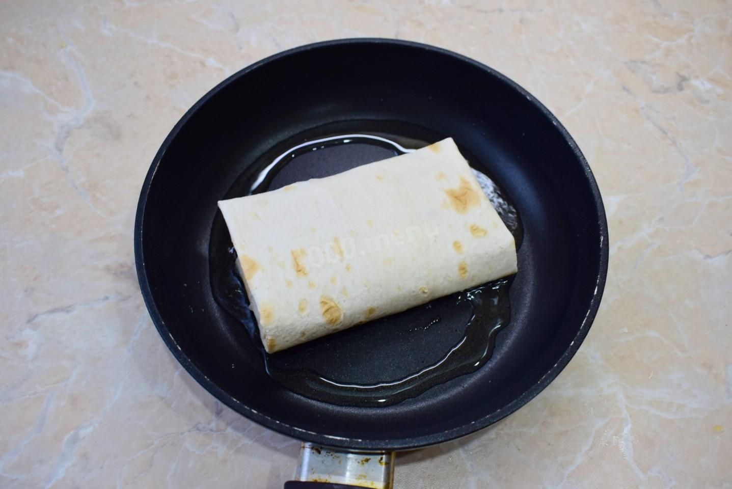 Шаг 6 приготовления Мясо в лаваше