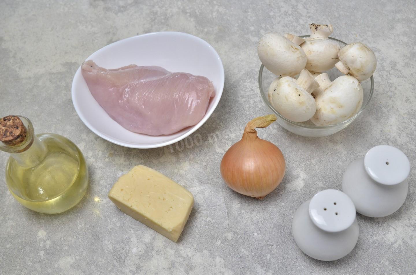 Шаг 1 приготовления Классический жульен с курицей и грибами