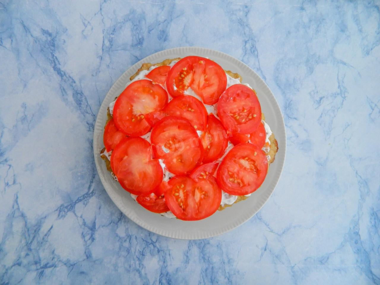 Шаг 13 приготовления Закусочный торт из куриного, мясного фарша