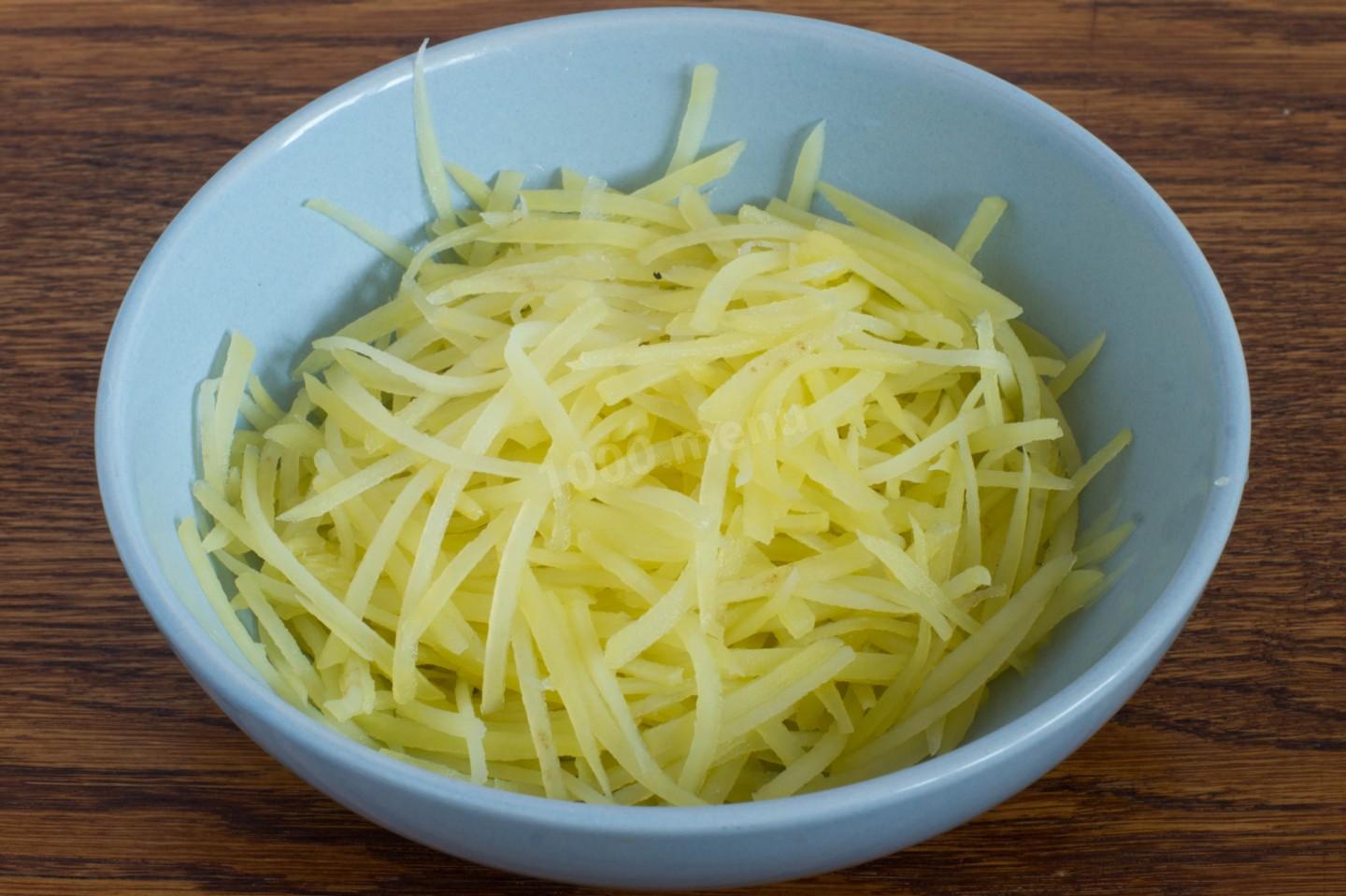 Шаг 3 приготовления Картошка по корейски