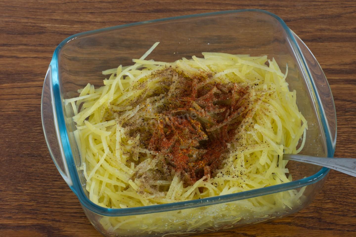 Шаг 4 приготовления Картошка по корейски