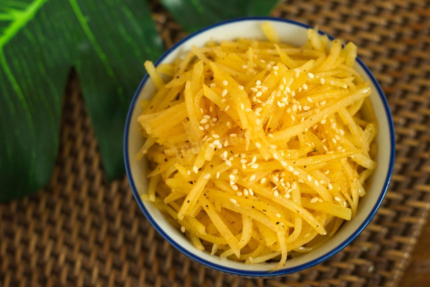 Шаг 7 приготовления Картошка по корейски