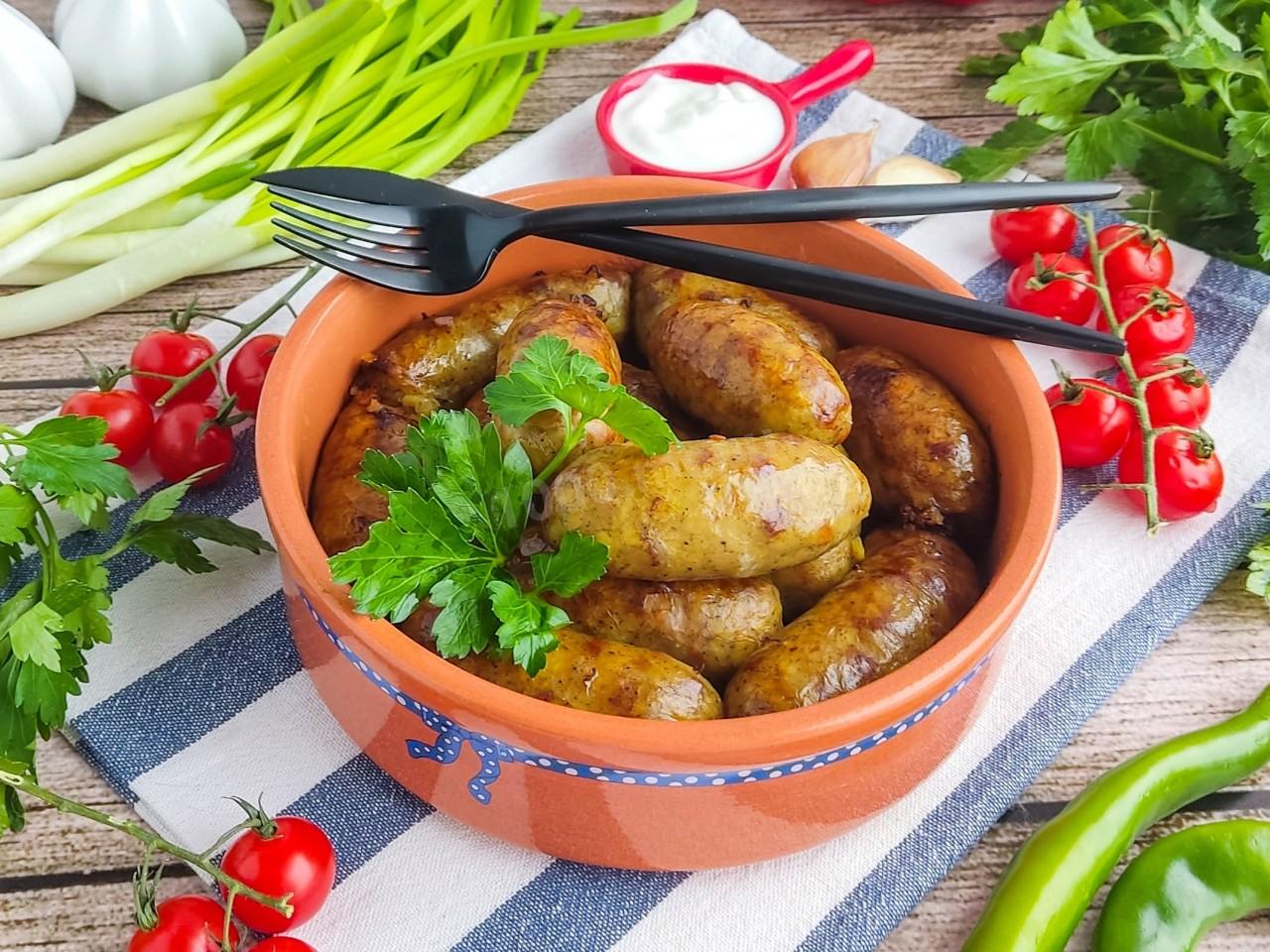 Шаг 10 приготовления Картофельная колбаса