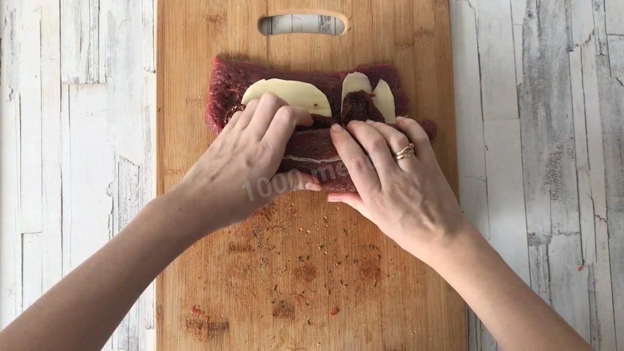 Шаг 7 приготовления Рулет из говядины