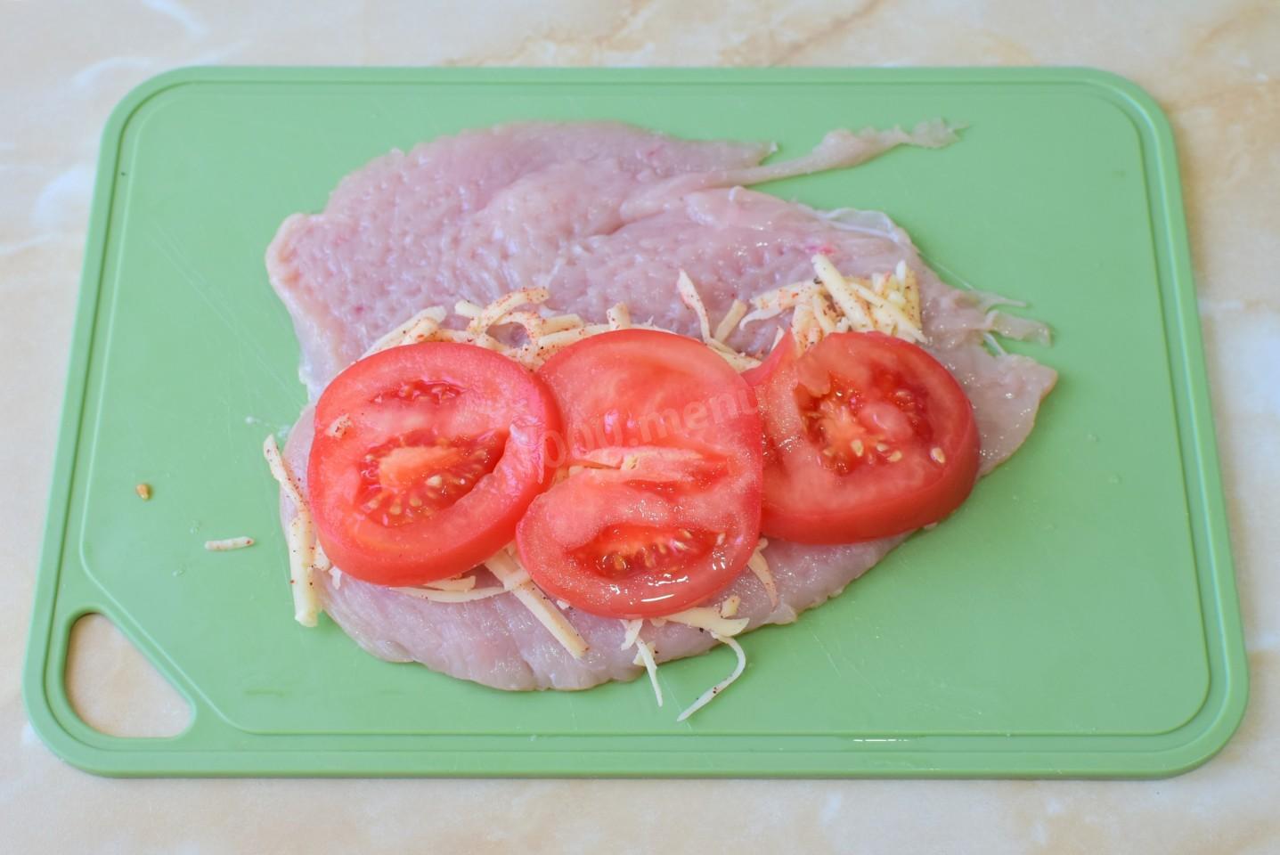 Шаг 5 приготовления Куриное филе с сыром на сковороде