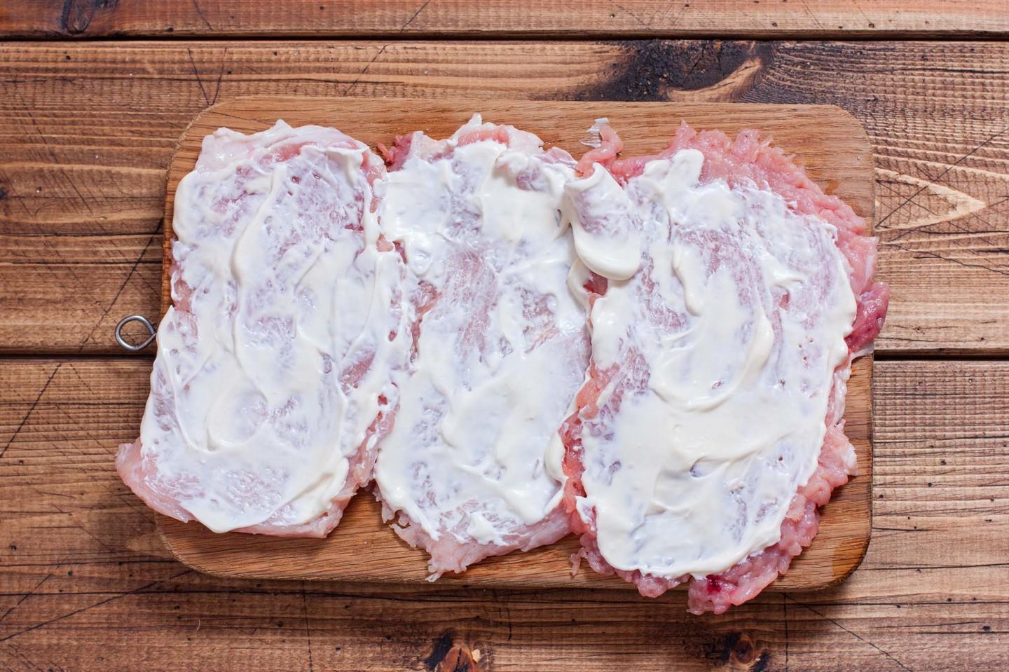 Шаг 5 приготовления Мясные пальчики из свинины на сковороде