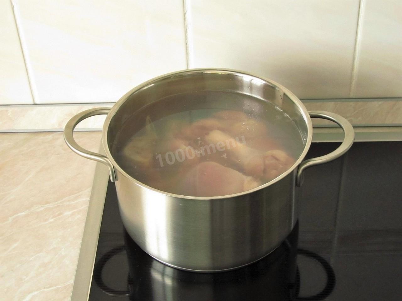 Шаг 2 приготовления Холодец из курицы с желатином