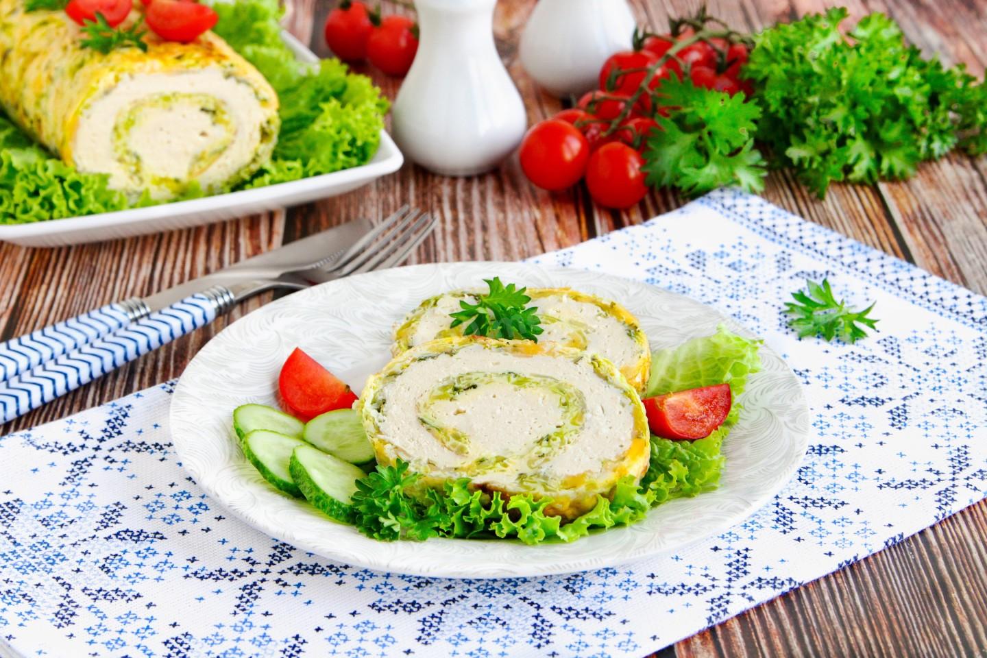 Шаг 17 приготовления Рулет из куриной грудки в духовке