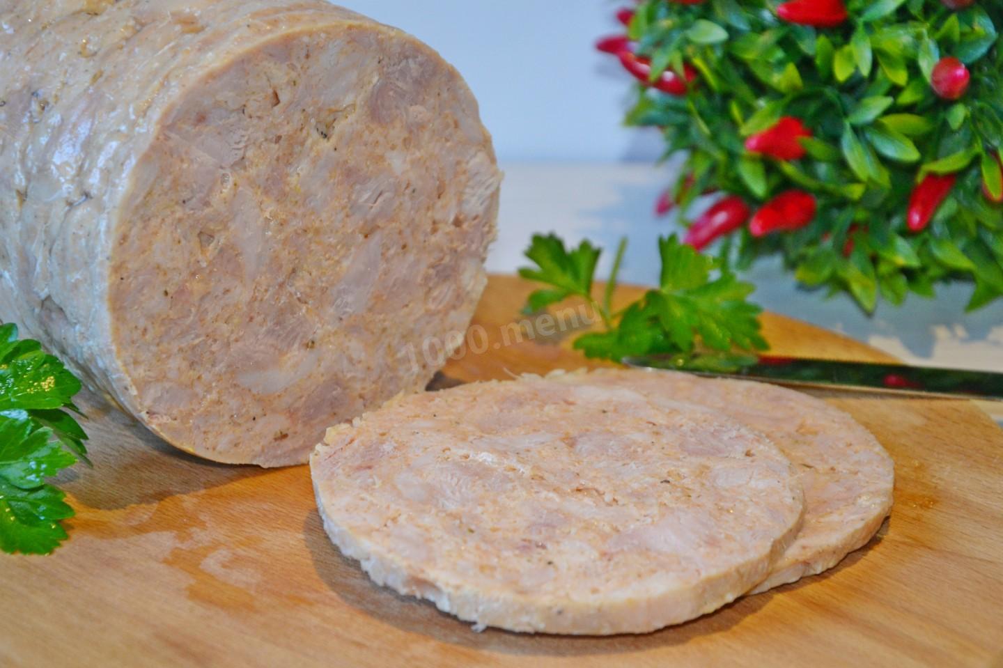 Шаг 13 приготовления Ветчина из курицы в ветчиннице