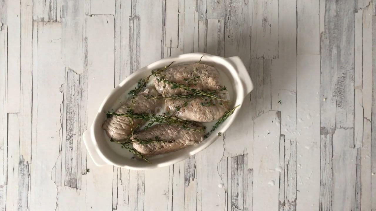 Шаг 11 приготовления Рулетики из свинины с грибами