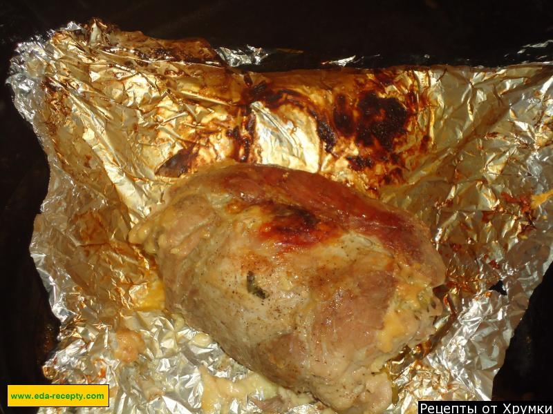 Шаг 7 приготовления Мясной рулет с сыром
