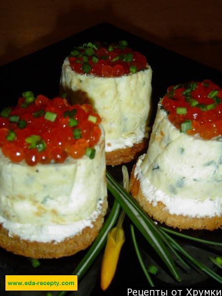 Шаг 13 приготовления Канапе с икрой Фейерверк вкуса