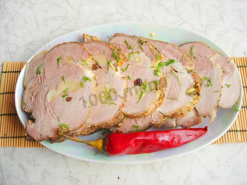 Обложка рецепта Свиная шея в рукаве