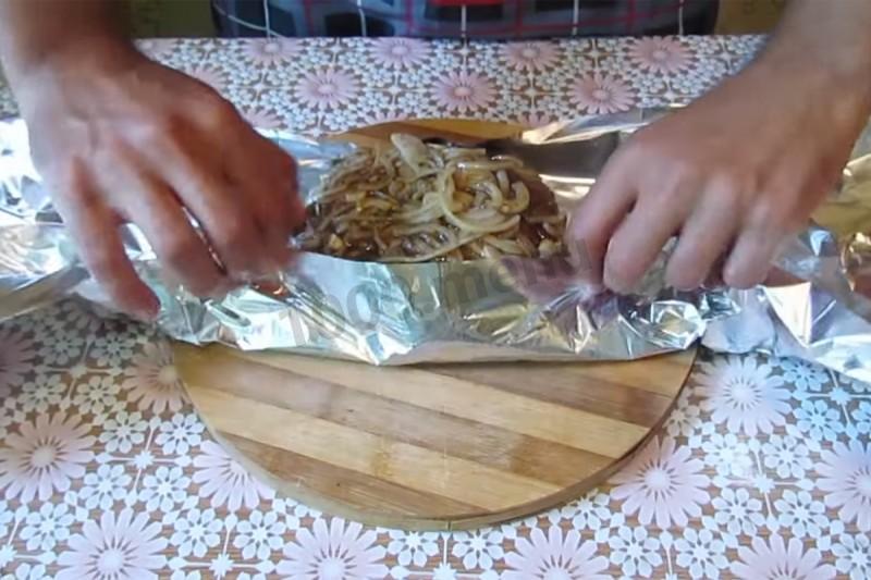 Шаг 12 приготовления Мясо на пару в мультиварке