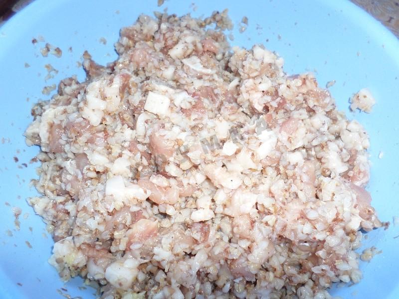 Шаг 5 приготовления Домашняя колбаса с гречкой